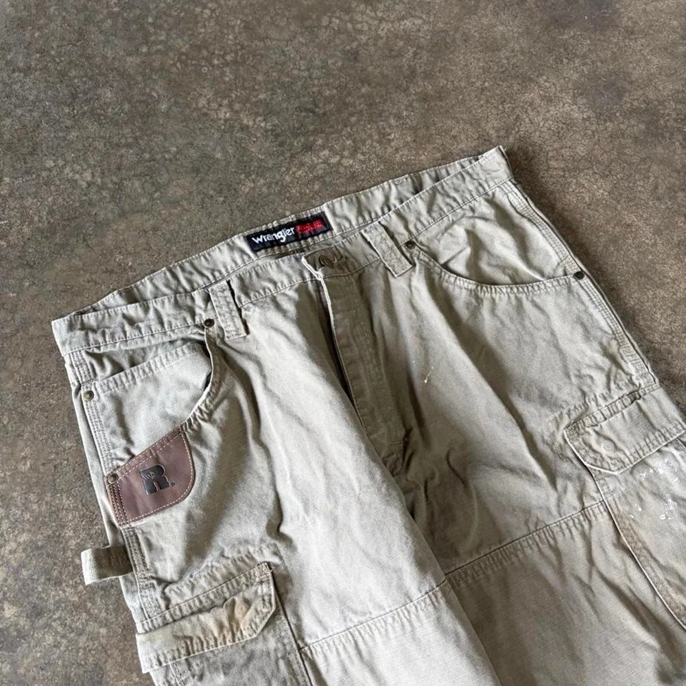 2000s wrangler riggs double knee canvas pants